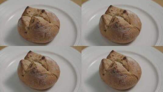 欧式面包欧包甜品食物特写高清在线视频素材下载