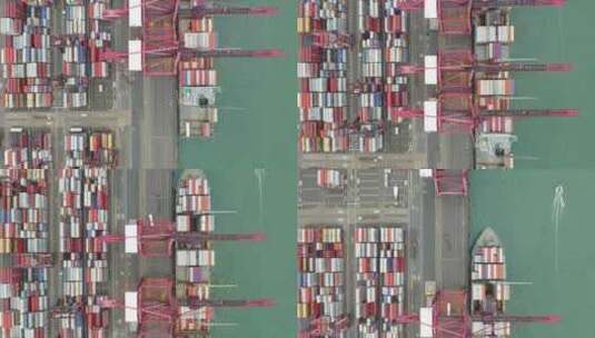 港口码头 集装箱 货运高清在线视频素材下载