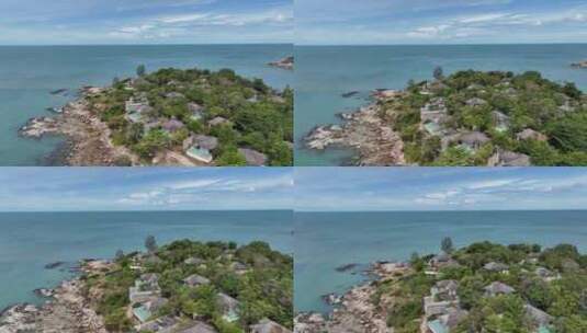泰国苏梅岛波普海滩海湾航拍自然景观高清在线视频素材下载