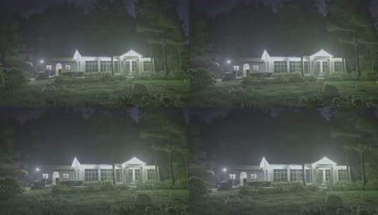 夜晚星空下的房子高清在线视频素材下载