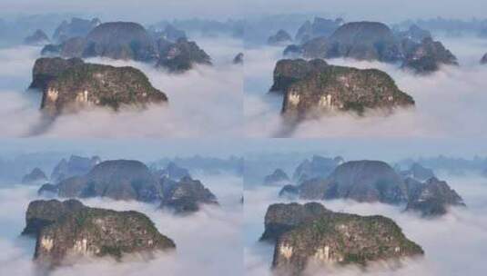 桂林山峰云海人间仙境高清在线视频素材下载