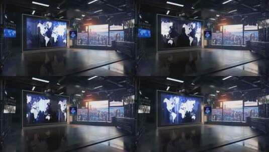 3D虚拟新闻演播室Ac背景循环6高清在线视频素材下载