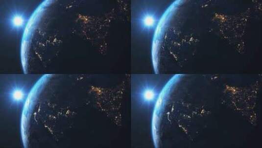 从太空看地球高清在线视频素材下载