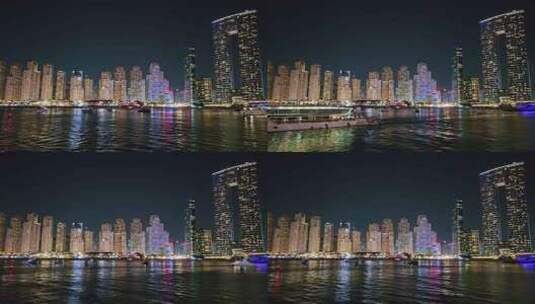 迪拜城市夜景【4K】高清在线视频素材下载