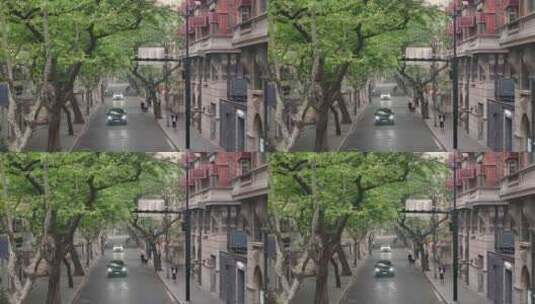 上海 武康大楼 街景航拍高清在线视频素材下载
