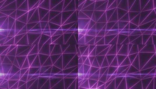 抽象紫色线条和三角形发光高科技数字能量抽高清在线视频素材下载
