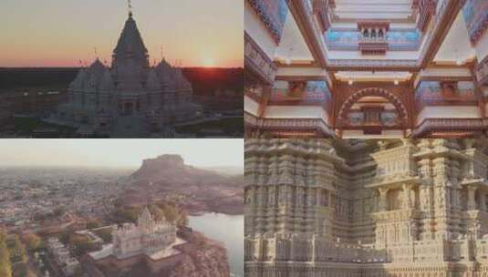 印度新德里阿克沙德姆神庙高清在线视频素材下载