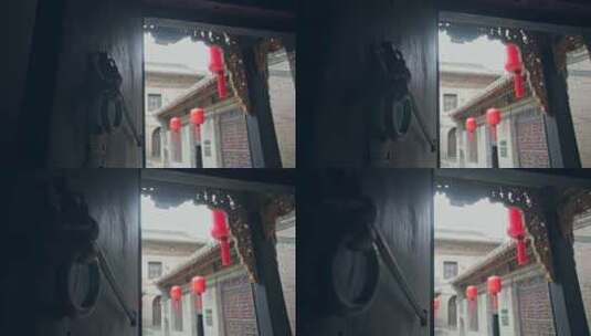 沧桑古老大门与门环高清在线视频素材下载