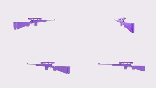 狙击步枪3d渲染高清在线视频素材下载