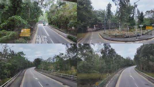 香港落马洲 元朗 附近交通情况道路场景高清在线视频素材下载