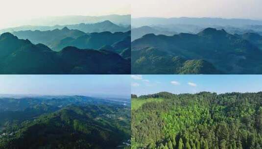 连绵青山远景高清在线视频素材下载