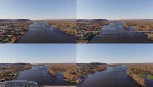 用无人拍摄踪河流高清在线视频素材下载