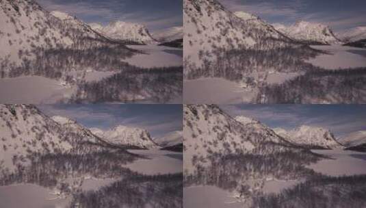 冬天山脉雪景高清在线视频素材下载