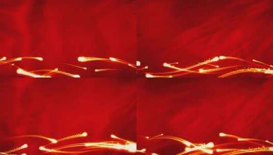 4K红色红绸粒子动态背景视频高清在线视频素材下载
