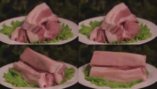 五花肉猪肉 (2)高清在线视频素材下载