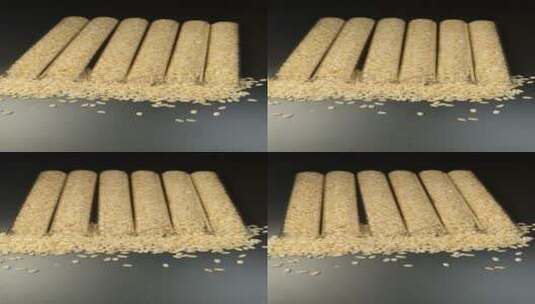 4K糙米粮食食物高清在线视频素材下载