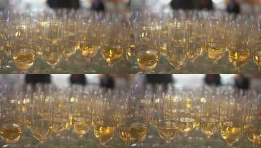 金色香槟的特写镜头高清在线视频素材下载