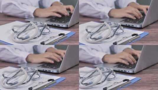 亚洲中国人女性女医生记录病情工作场景高清在线视频素材下载