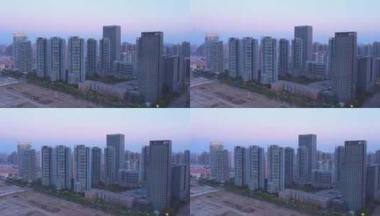 航拍上海滨江高档住宅区高清在线视频素材下载