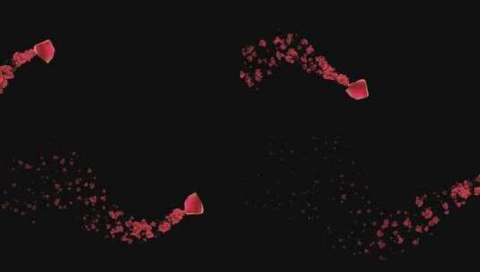 玫瑰花瓣拖尾粒子特效视频高清在线视频素材下载