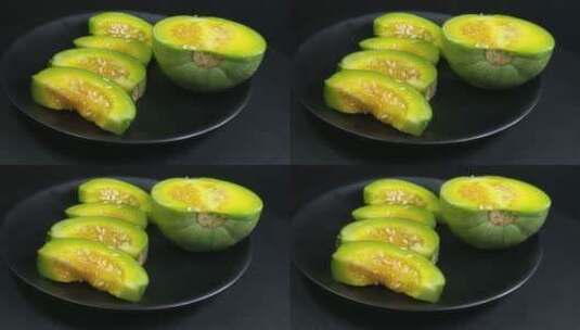 绿宝瓜水果高清在线视频素材下载