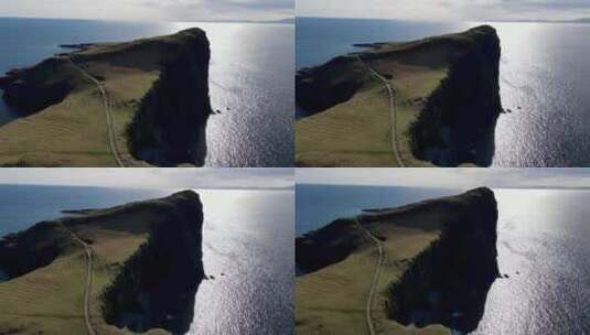 苏格兰天空之岛高地风光航拍高清在线视频素材下载