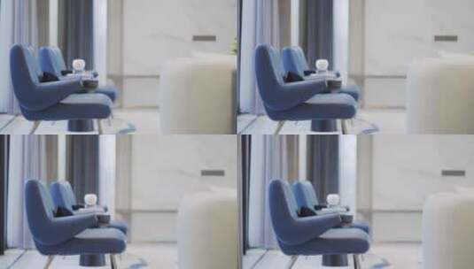 中式合院内舒适的椅子高清在线视频素材下载