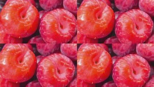 新鲜水果红李4k视频高清在线视频素材下载