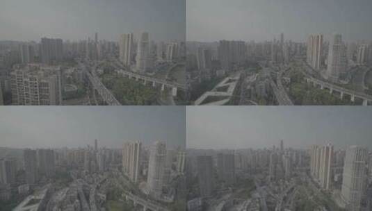 重庆城市立交桥航拍 城市全景高清在线视频素材下载