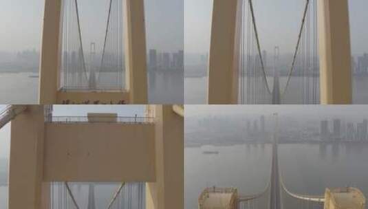 2020年初武汉封城期间空荡荡的杨泗港大桥高清在线视频素材下载
