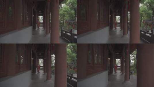 杭州吴山景区城隍阁周新祠高清在线视频素材下载