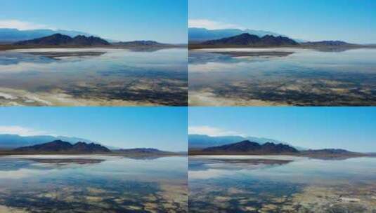 秋天的新疆哈密巴里坤湖高清在线视频素材下载