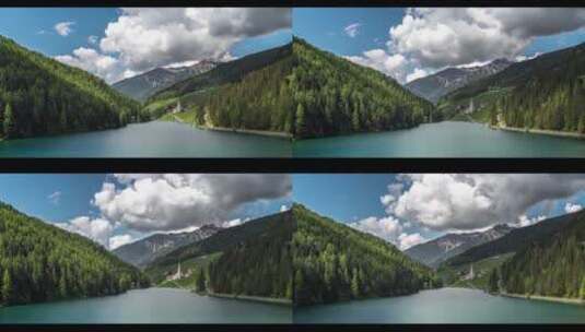 森林植物绿色水资源航拍绿水青山 1高清在线视频素材下载