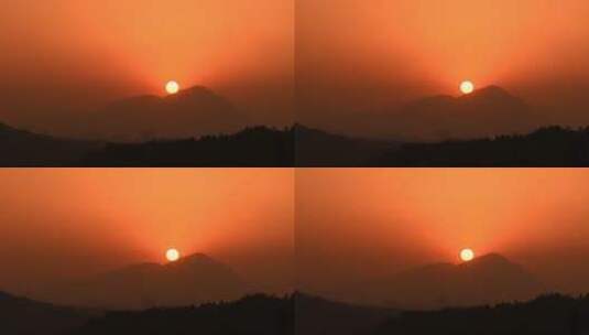 日落时的景观高清在线视频素材下载