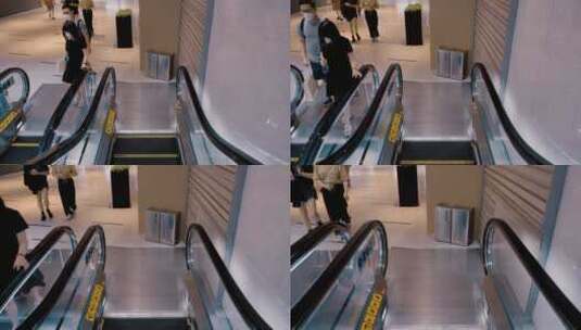 商场自动扶梯高清在线视频素材下载
