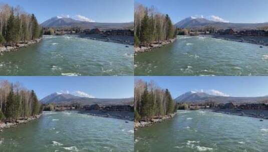 1080p-新疆阿勒泰地区河流视频高清在线视频素材下载