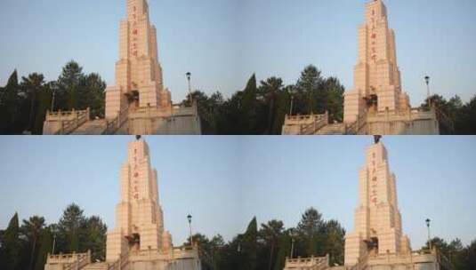 吉安县将军公园革命英雄纪念碑高清在线视频素材下载