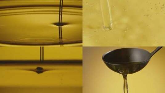 油 食用油 花生油 大豆油 美味一滴油高清在线视频素材下载