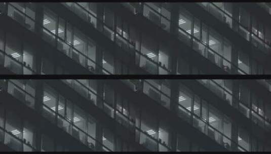 京东大厦 写字楼 灯火通明 近 中 远 组镜高清在线视频素材下载