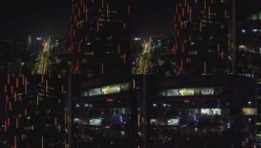 2022广州珠江新城花城广场花城汇夜景高清在线视频素材下载