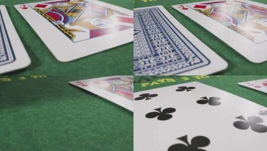 桌子上的扑克牌高清在线视频素材下载