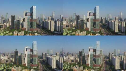 深圳腾讯滨海大厦大景航拍右环绕高清在线视频素材下载