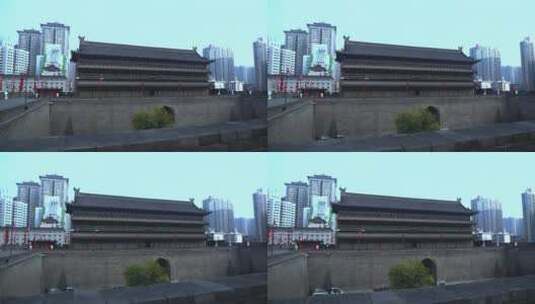 西安城墙高清在线视频素材下载