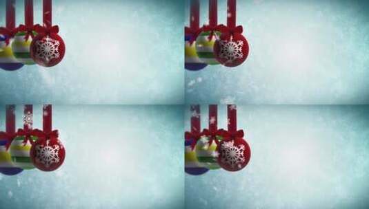圣诞装饰球背景循环高清在线视频素材下载
