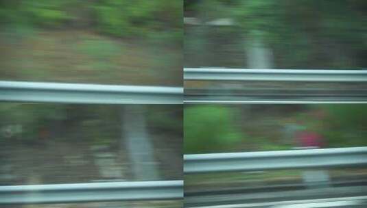 窗外风景车速速度感高速公路行驶高清在线视频素材下载