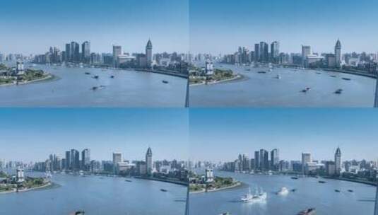 黄浦江及外滩现代建筑延时高清在线视频素材下载