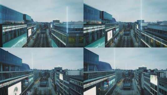 城市互联 光效合成高清在线视频素材下载