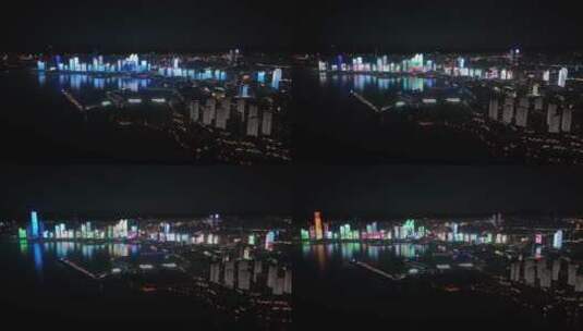 青岛灯光秀青岛夜景素材高清在线视频素材下载
