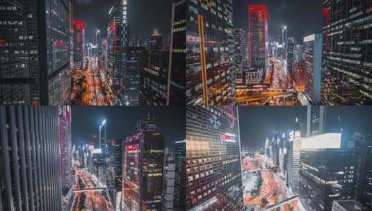 香港街夜景高清在线视频素材下载