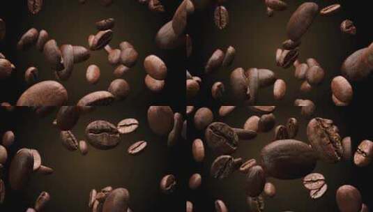 咖啡豆掉下 延时咖啡豆 延时咖啡高清在线视频素材下载